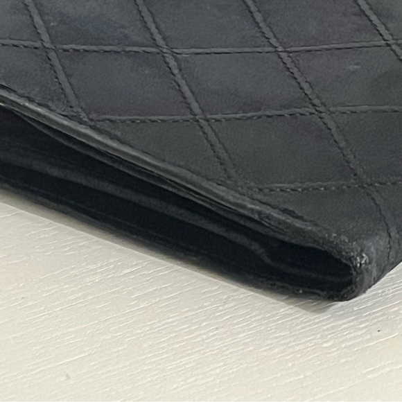Chanel Vintage Black Quilted Lambskin Leather Wallet and Chanel Shopping Bag - Picture 12 of 15